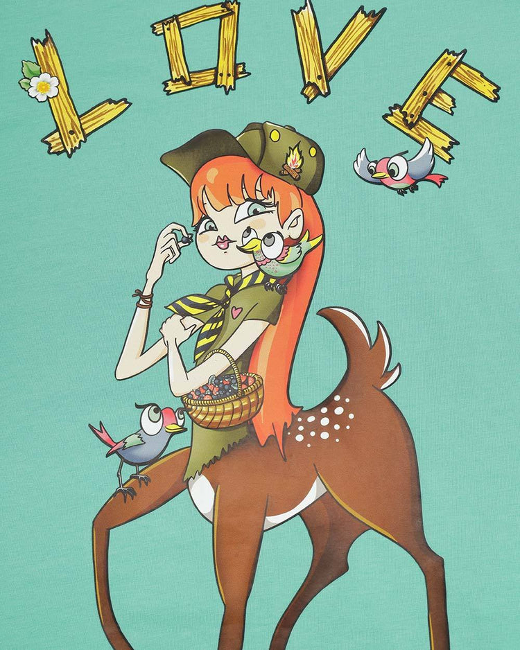 Printed Crew Neck Short Sleeves T-Shirt
