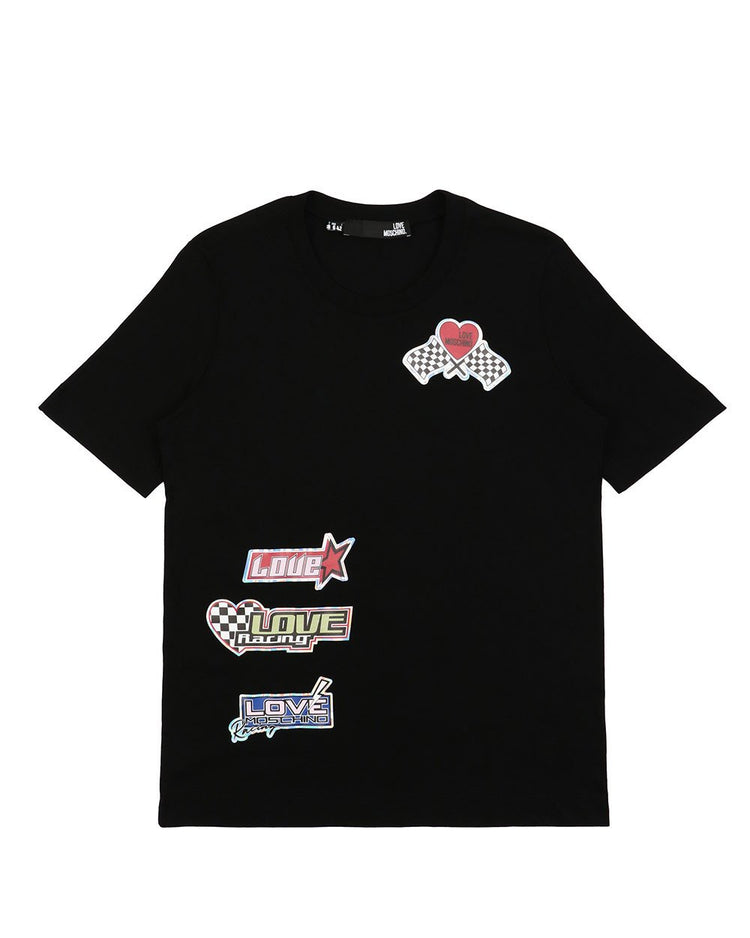 Printed Round Neck Short-Sleeves T-shirt