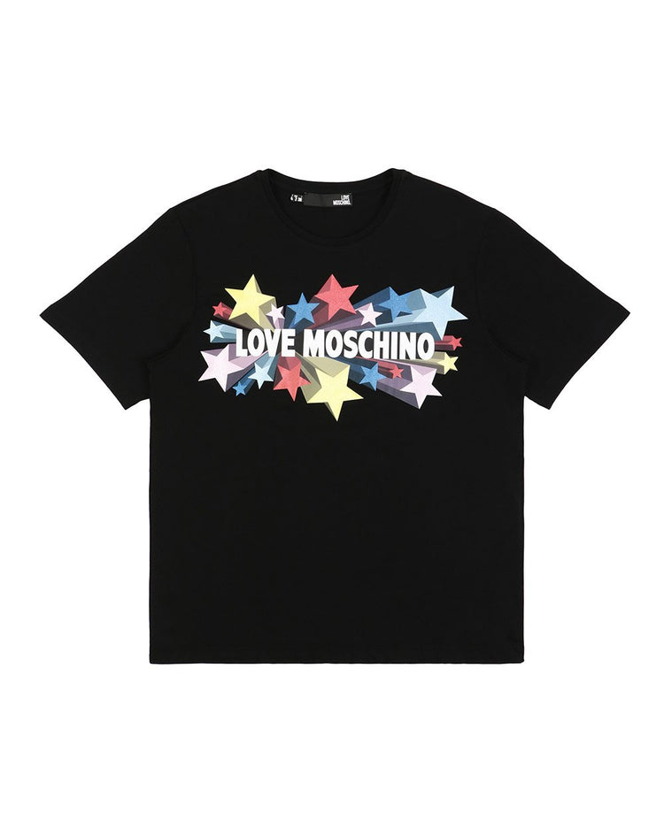 Love Moschino Glitter Stars jersey T-Shirt