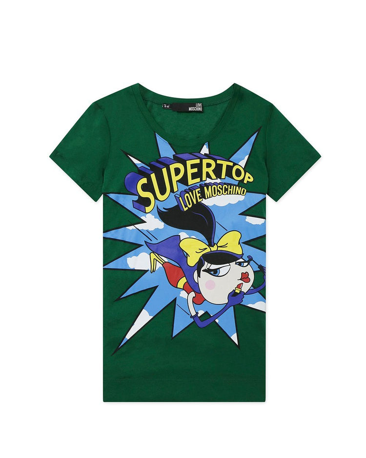Printed Round Neck Short Sleeves T-Shirt