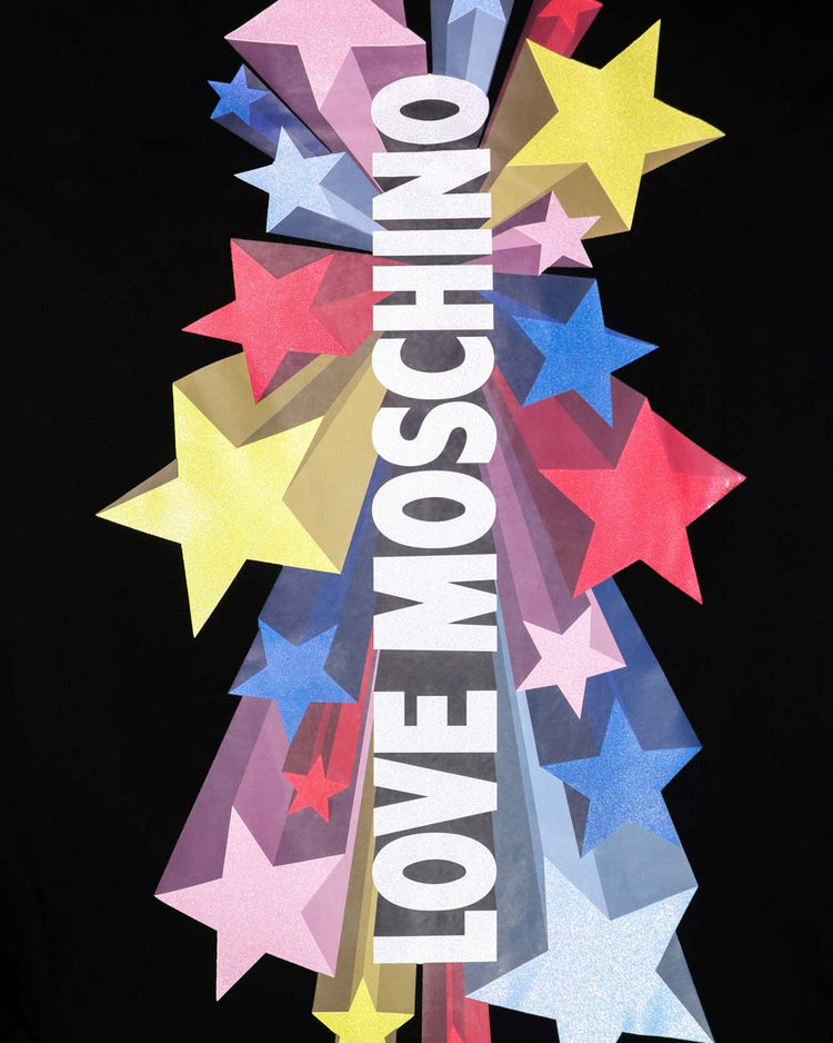Love Moschino Glitter Stars Jersey Dress