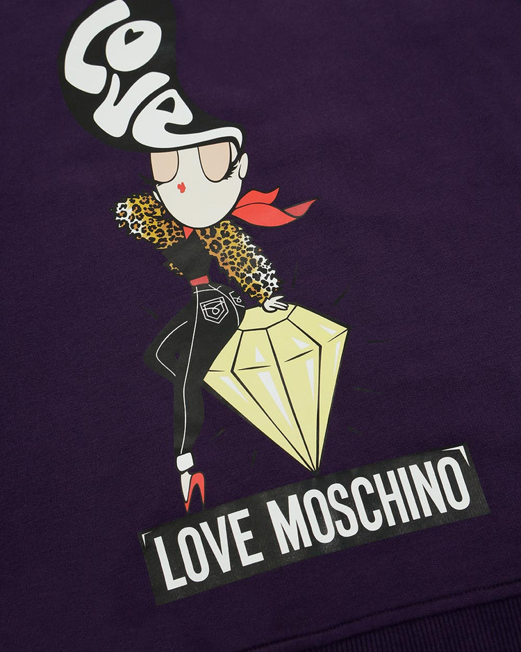 Printed Round Neck Long-Sleeves Sweater