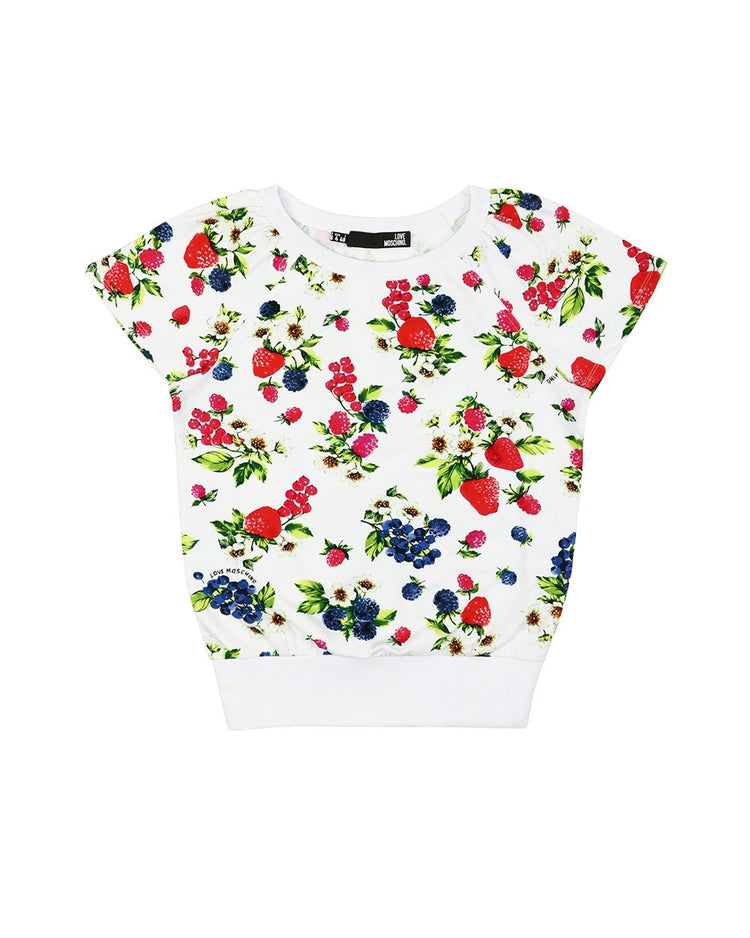 Printed Round Neck Short-Sleeves T-Shirt