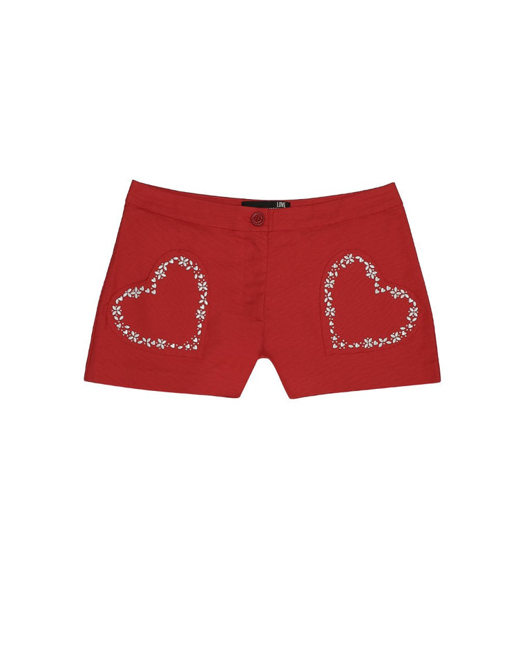 Heart Patterned Shorts