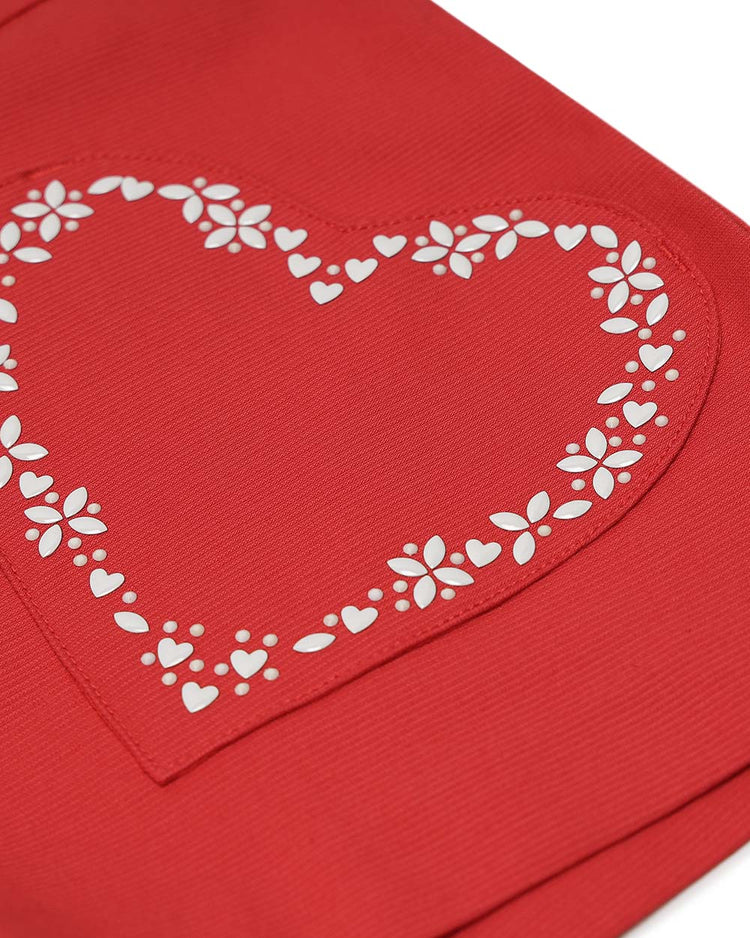 Heart Patterned Shorts