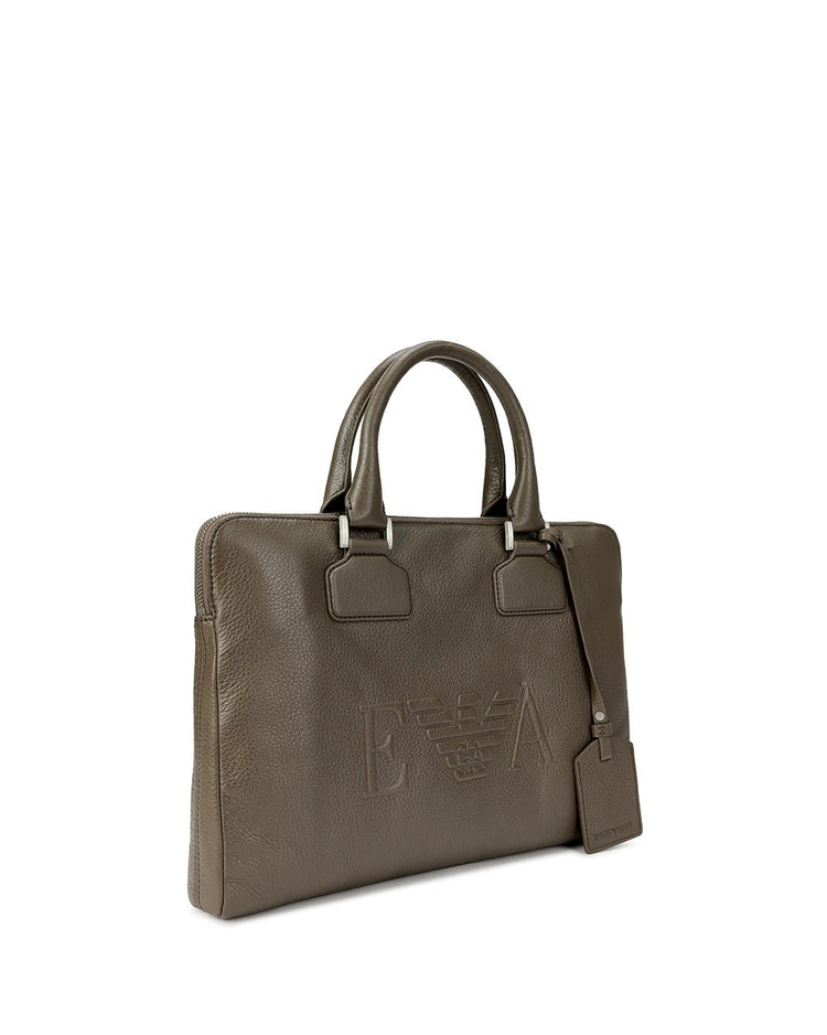 LOGO Leather Briefcase