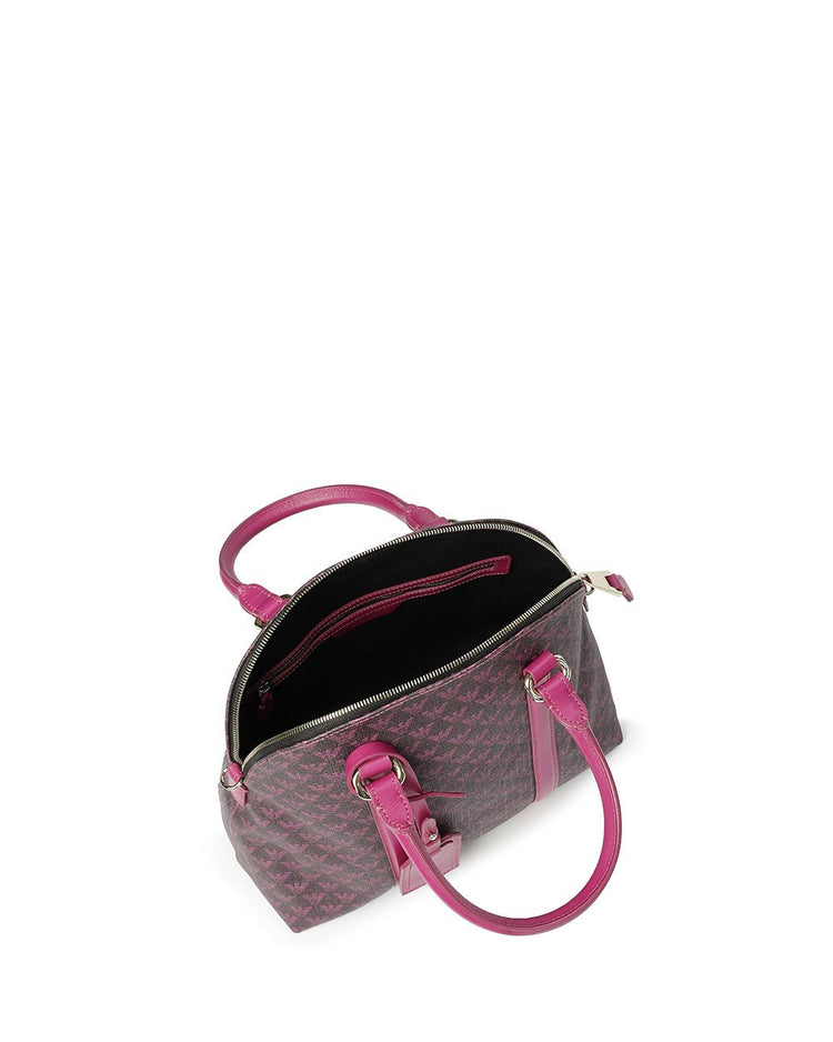 Logo Printed Leather Handbag