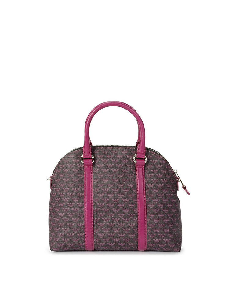 Logo Printed Leather Handbag