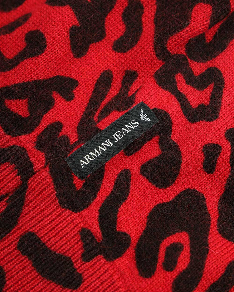 Leopard Print V-Neck Knitwear