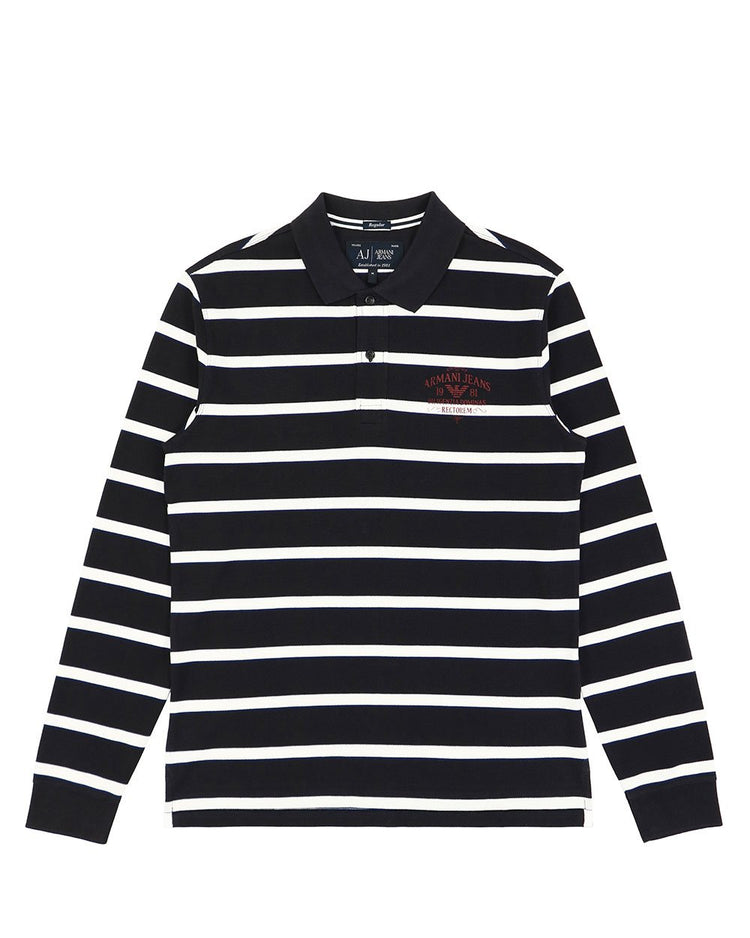 Cotton Striped Printed Short Long Sleeves Polo Shirt