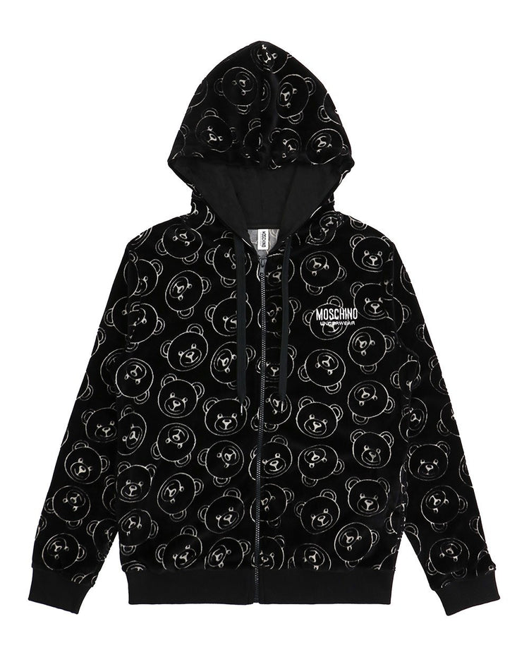 Printed Zip-up Hooded Jacket
