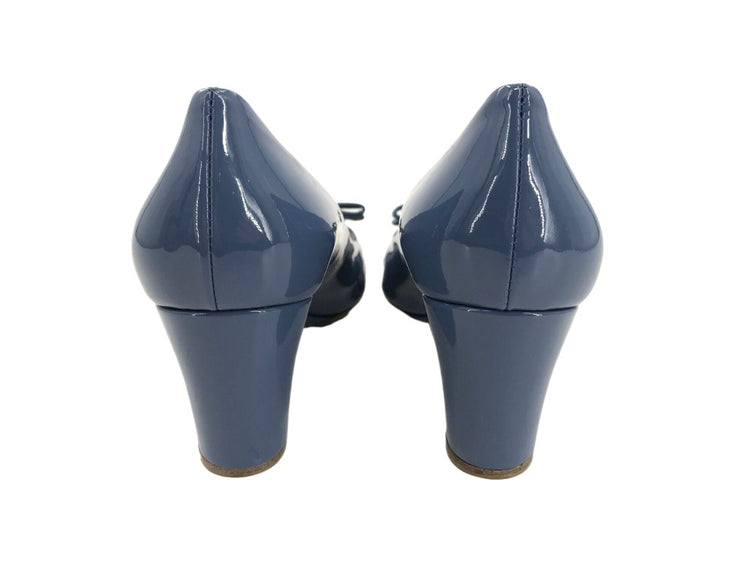 Sissi Patent Leather Peep-Toe Wedge Pumps