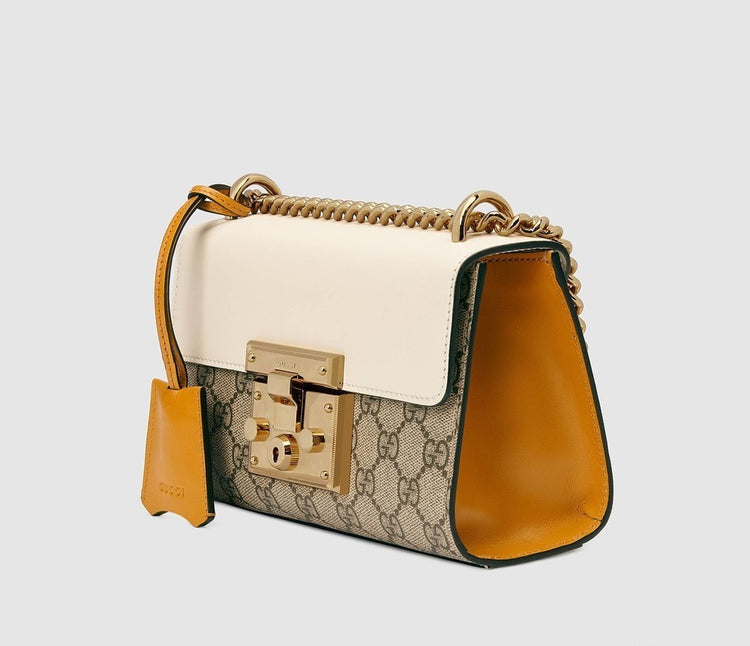 GG Supreme Canvas and Leather Shoulder Bag