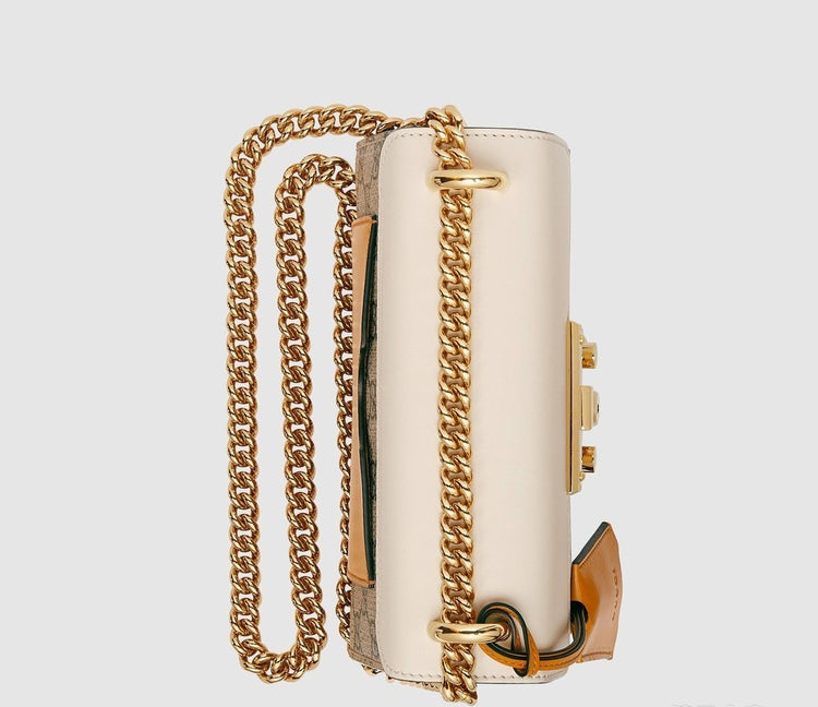 GG Supreme Canvas and Leather Shoulder Bag