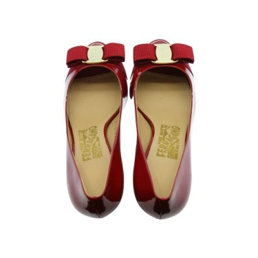 Sissi Patent Leather Peep-Toe Wedge Pumps