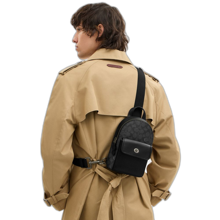 Small Turnlock Sling Pack In Signature Canvas