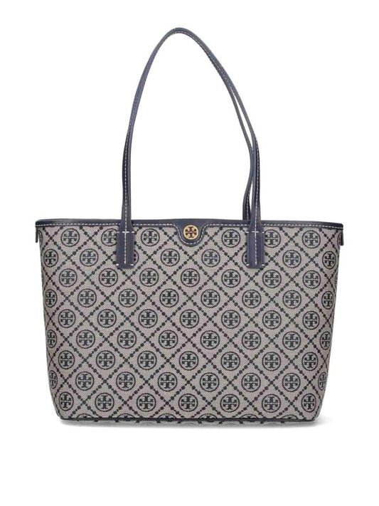 T. B. Monogram Small Zip Tote Bag
