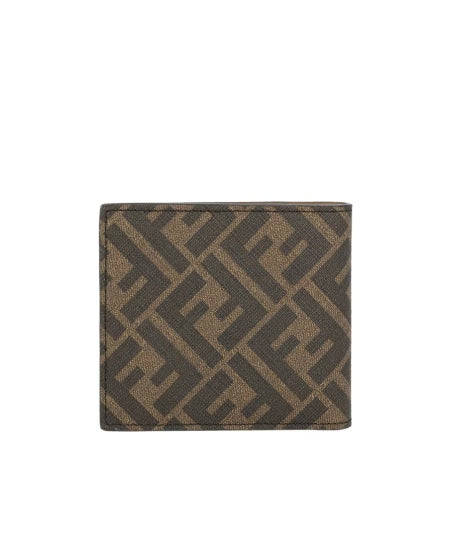 Double F Short Leather Flap Wallet