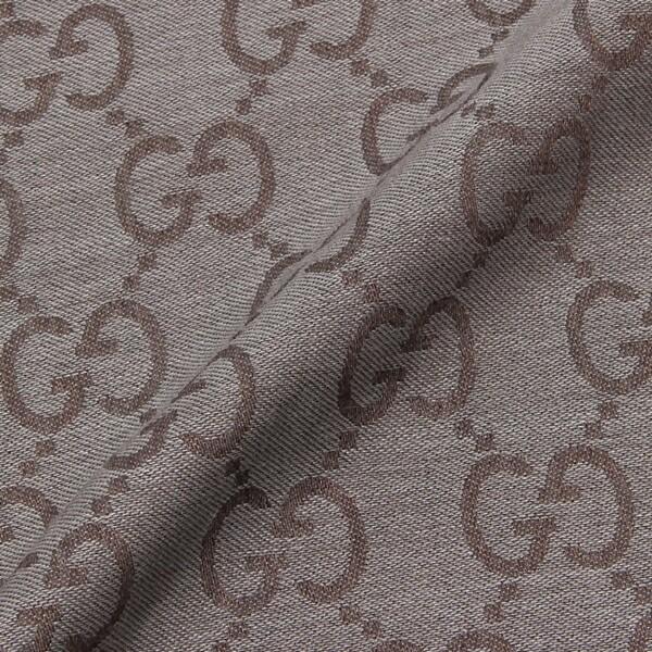 GG Logo Wool Silk Scarf (165904-3G646)