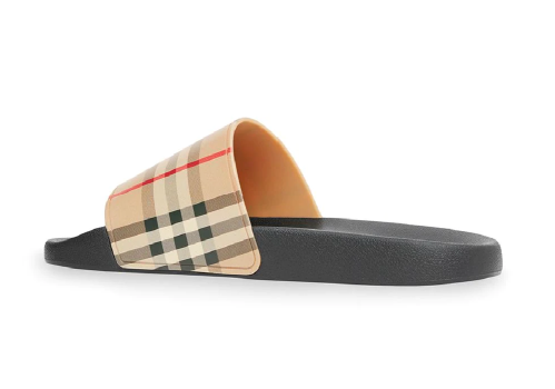 Burberry Beige Vintage Check Slides