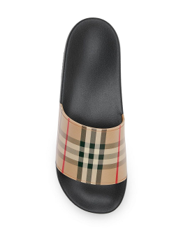 Burberry Beige Vintage Check Slides