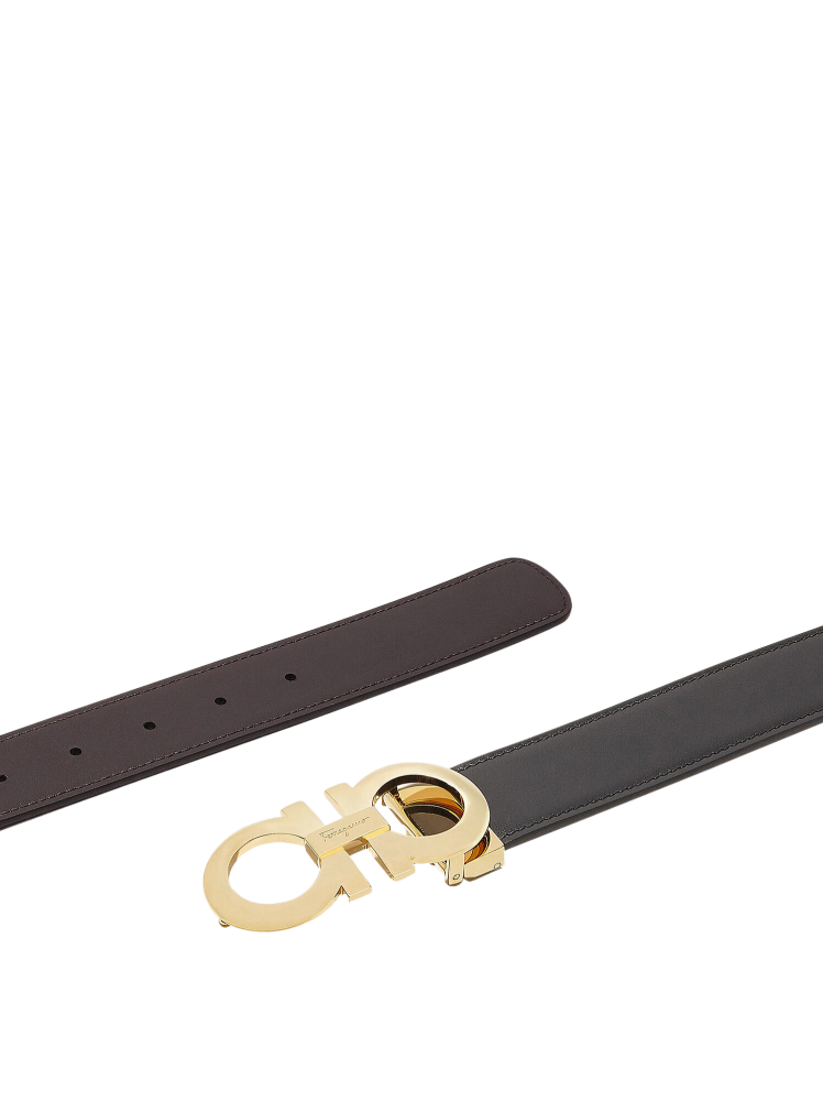 Reversible and adjustable Gancini belt (67-5542-586940)