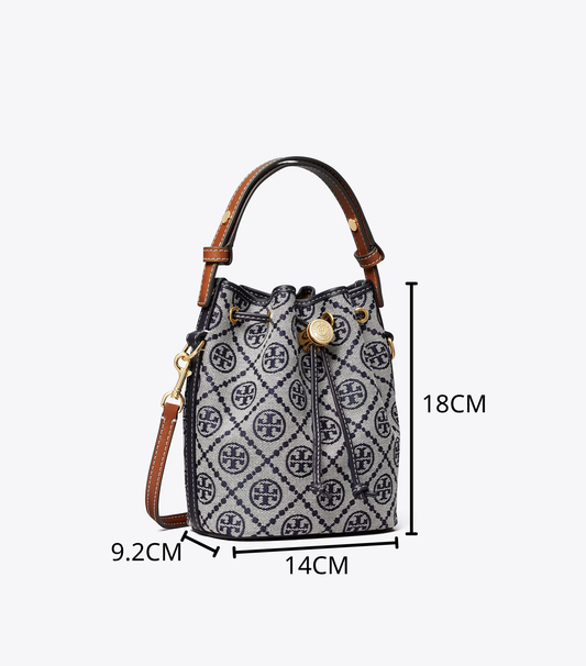 T MONOGRAM MINI BUCKET BAG