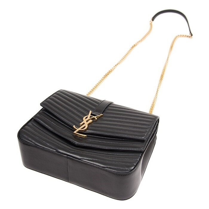 條紋縫線皮革手提包