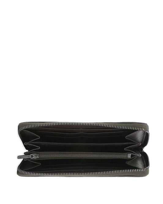 Double G Printed Zipper Long Wallet