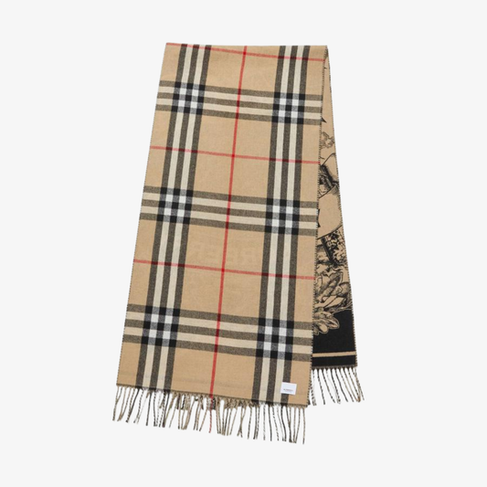 Reversible EKD Cashmere Scarf