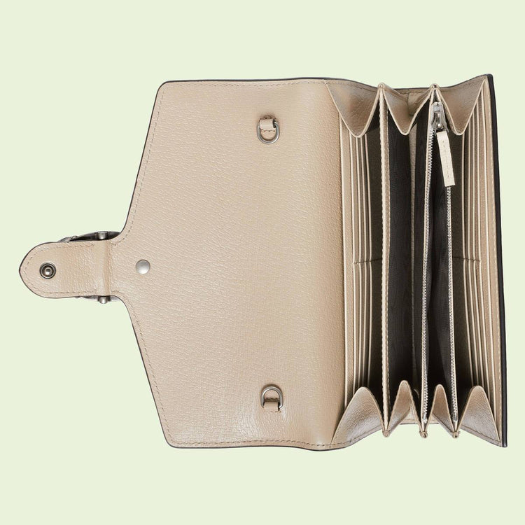 GG Supreme Dionysus wallet on chain - Beige/White (401231UULBN)
