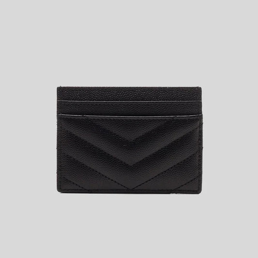 YSL Cassandre Matelasse Card Case In Grain