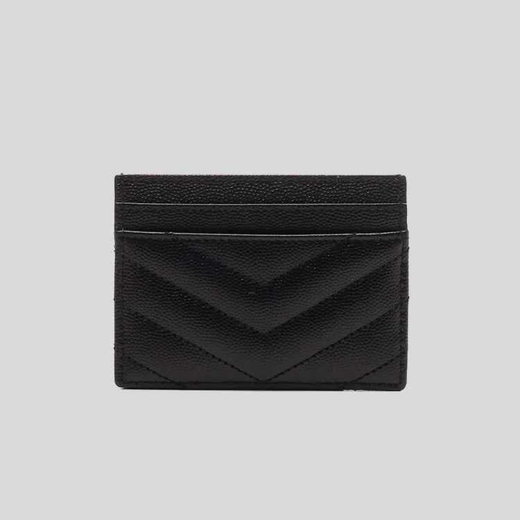 YSL Cassandre Matelasse Card Case In Grain