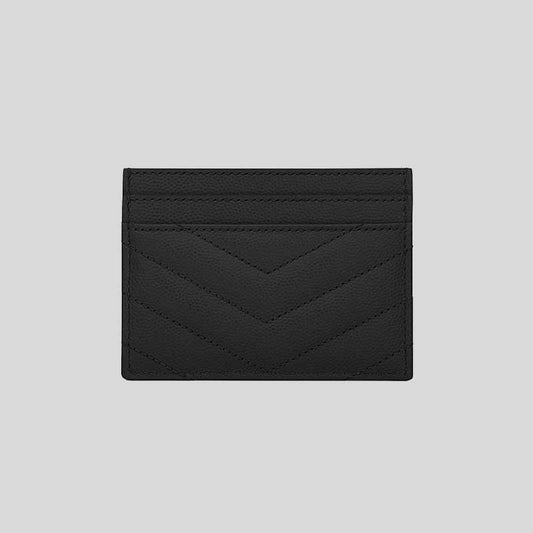 YSL Cassandre Matelasse Card Case In Grain
