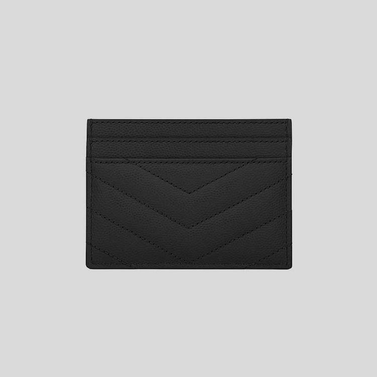 YSL Cassandre Matelasse Card Case In Grain