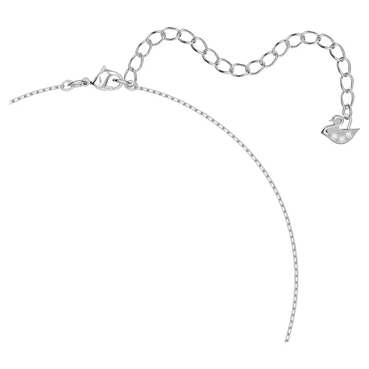 Una necklace Clover, Blue, Rhodium plated