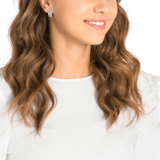 Crystal Pavé Hoop Earrings (5646725)