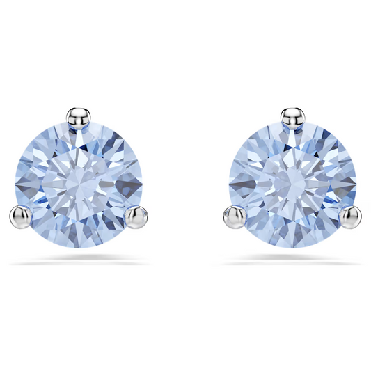 Solitaire Stud Earrings with Blue Crystal (5717573)