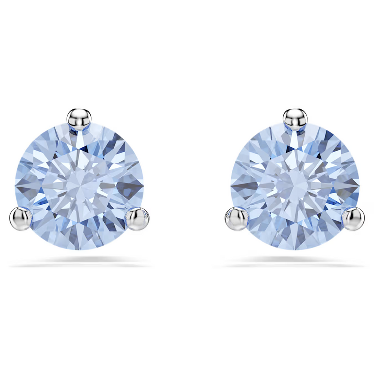 Solitaire Stud Earrings with Blue Crystal (5717573)