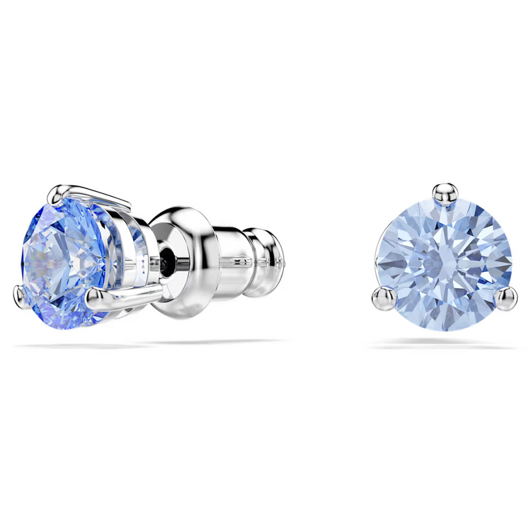 Solitaire Stud Earrings with Blue Crystal (5717573)