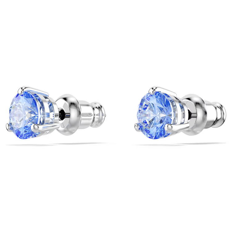 Solitaire Stud Earrings with Blue Crystal (5717573)
