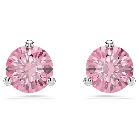 Solitaire Stud Earrings with Pink Crystal ( 5717577)