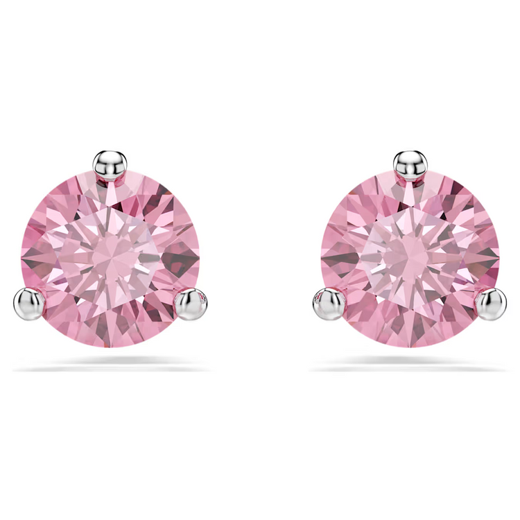 Solitaire Stud Earrings with Pink Crystal ( 5717577)