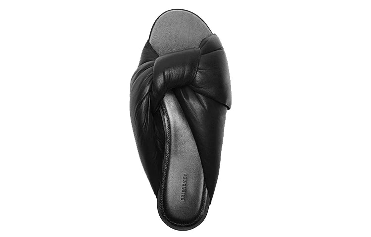 Drapey Flat Sandals - Black / 636576WA2M01000