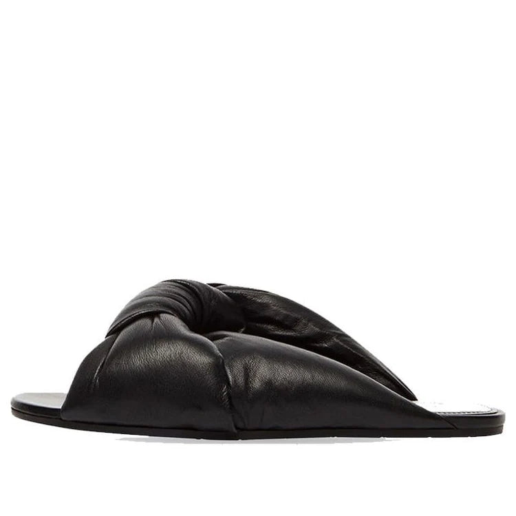 Drapey Flat Sandals - Black / 636576WA2M01000