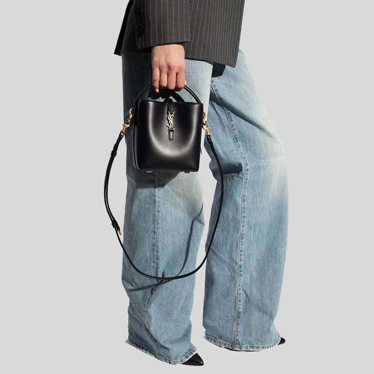Mini Bucket Bag In Shiny
