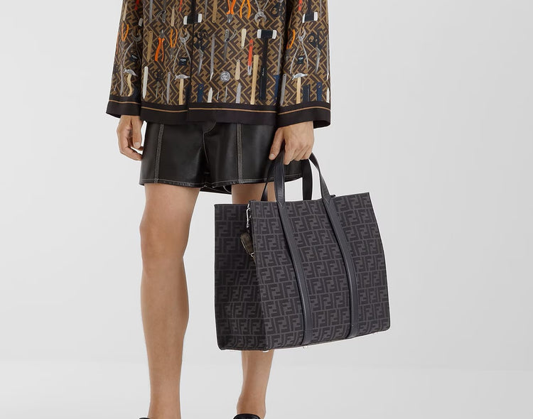 Jacquard ShopperFF jacquard fabric bag