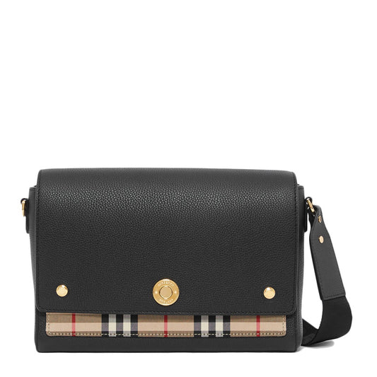 Burberry Note leather shoulder bag
