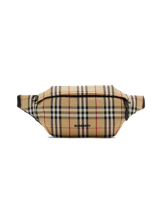 Burberry logo-patch checked belt bag