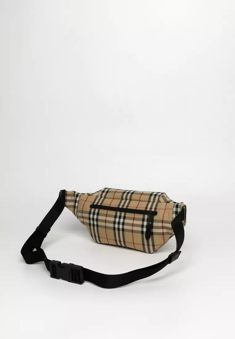 Burberry logo-patch checked belt bag